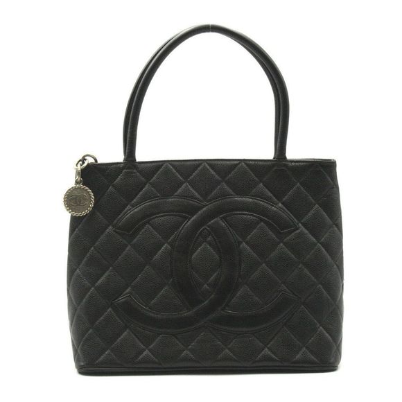 Chanel Caviar Skin Grained Calf Black Shoulder Bag - Picture 1 of 10